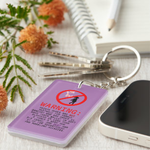 Pointe Shoes Warning Lavender Personalized Keychain