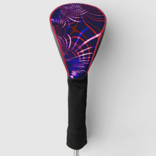 Pointed curves from blue to red and white. Lilac? Golf Head Cover
