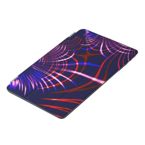 Pointed curves from blue to red and white Lilac iPad Mini Cover