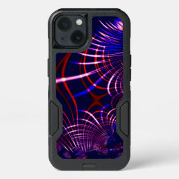 Pointed curves from blue to red and white. Lilac? iPhone 13 Case