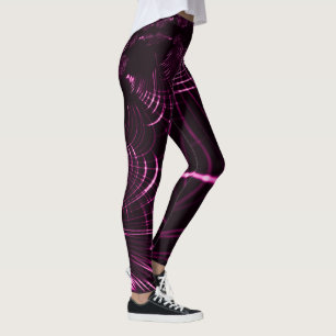 Pointed curves in pink color and dark background leggings