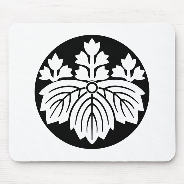 Pointed-leaf Paulownia with 53 blooms in rice cake Mouse Pad (Front)