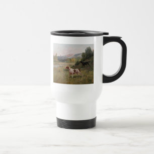 Pointer and Gordon Setter White Travel Mug