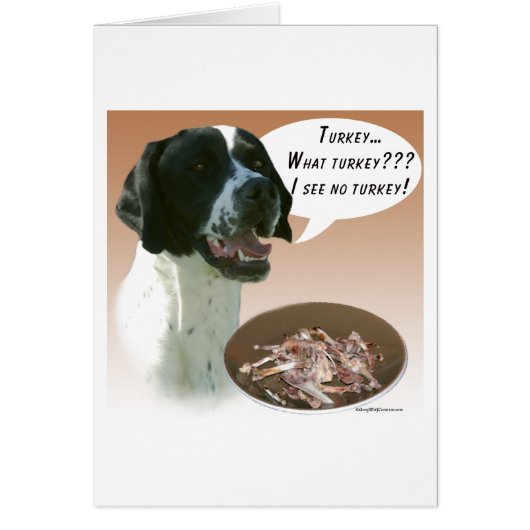 Pointer (black) Turkey Cards (Front)