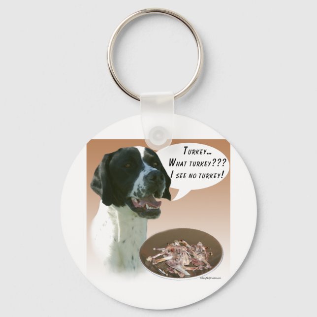 Pointer (black) Turkey Keychain (Front)