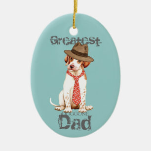 Pointer Dad Ceramic Ornament