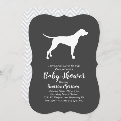 Pointer Dog Baby Shower Neutral Invitation