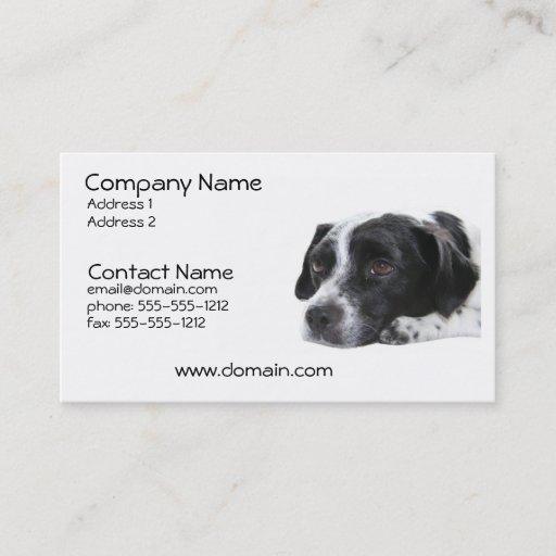 Customizable Pointer Dog Business Card