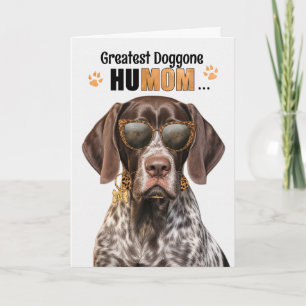 Pointer Dog Greatest HuMOM Mother's Day Holiday Card