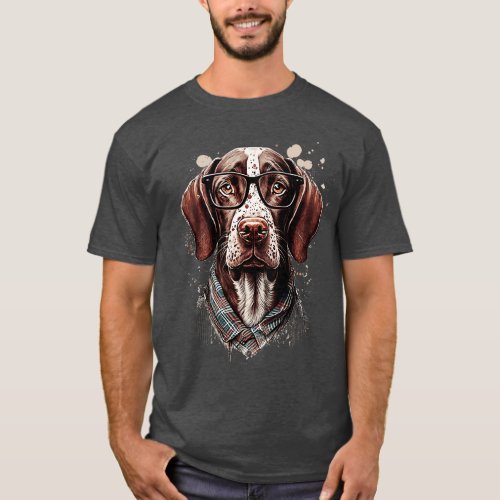 Pointer dog hipster 3 T_Shirt