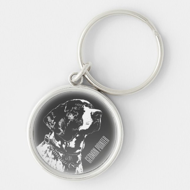 Pointer Dog Key Chain Personalized Pointer Gifts (Front)