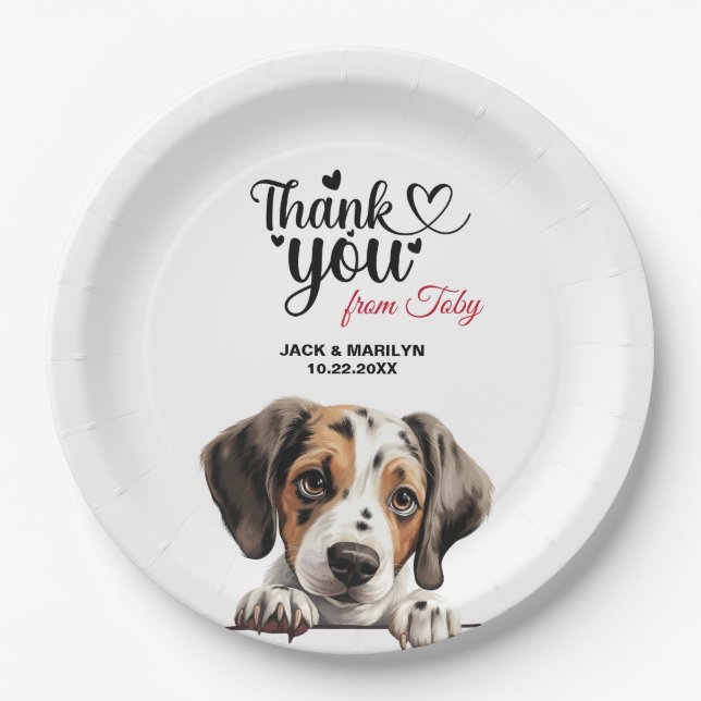 Pointer Dog Paper Plates (Front)