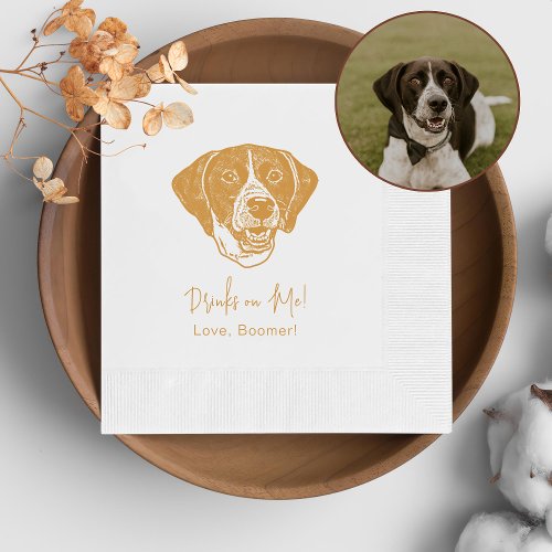 Pointer Dog Personalized Drink On Me Napkins