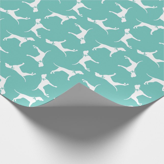 Pointer Dog Puppy English Setter Wrapping Paper (Corner)