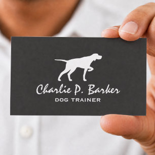 Pointer Dog Silhouette Business Card