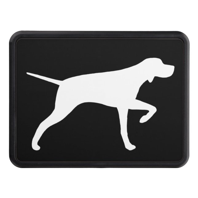 Pointer Dog Silhouette Hitch Cover (Front)