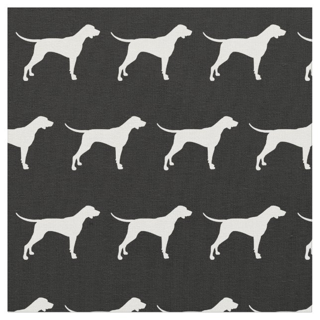 Pointer Dog Silhouette Pet Fabric (Close Up)