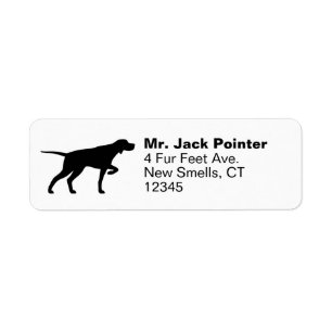 Pointer Dog Silhouette Return Address Labels