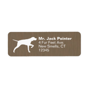 Pointer Dog Silhouette Return Address Labels