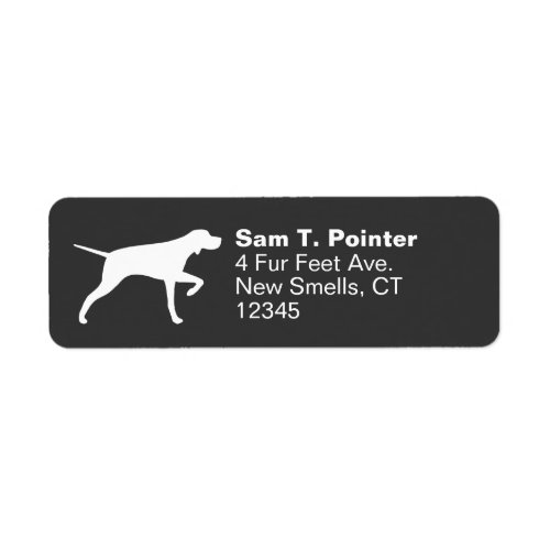 Pointer Dog Silhouette Return Address Labels