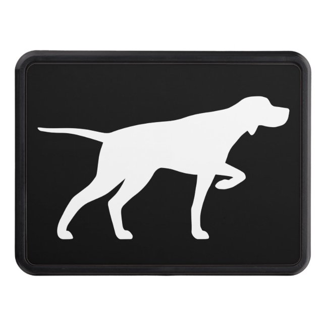 Pointer Dog Silhouette Tow Hitch Cover (Front)
