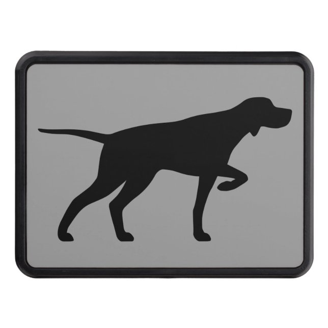 Pointer Dog Silhouette Tow Hitch Cover (Front)