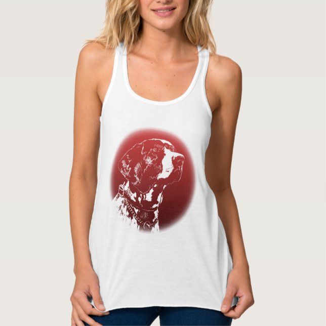 Pointer Dog Tank Top Shirt Women's Dog Lover Shirt (Front)