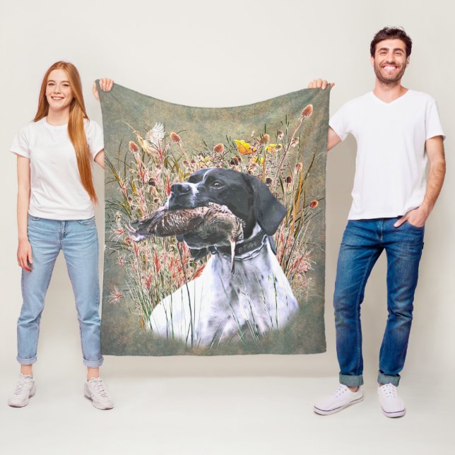 Pointer,  Hunting Woodcock     Fleece Blanket (In Situ)