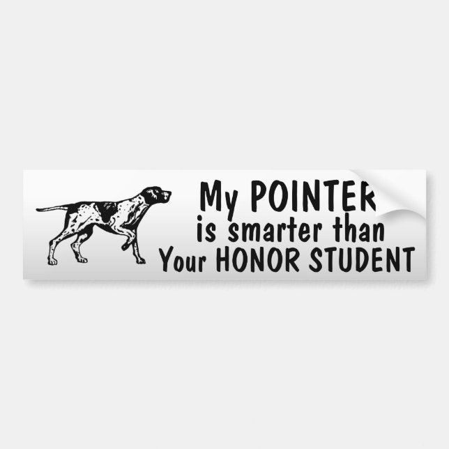 Pointer logo - Smarter than honor student -funny Bumper Sticker (Front)