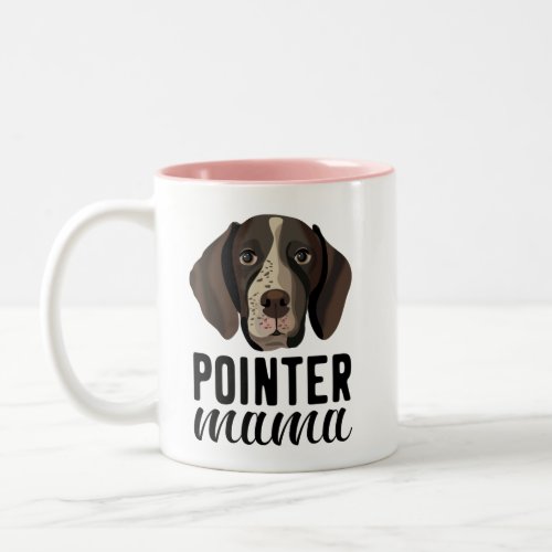 Pointer Mama dog mom personalized with your photo Two_Tone Coffee Mug