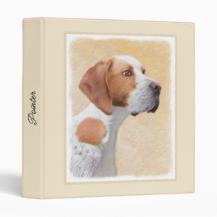 Pointer Painting - Cute Original Dog Art 3 Ring Bi Binder