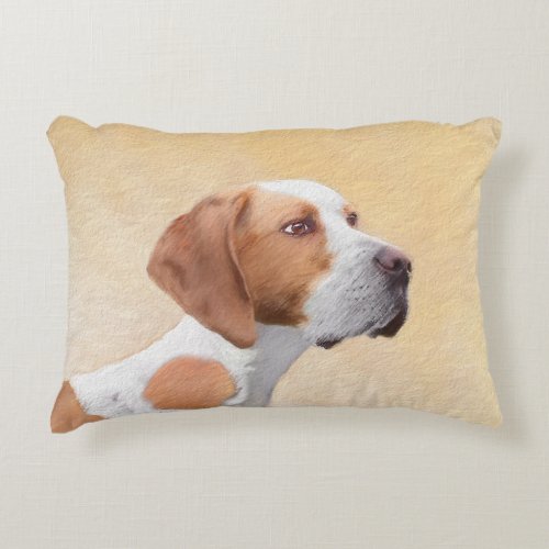 Pointer Painting _ Cute Original Dog Art Accent Pillow