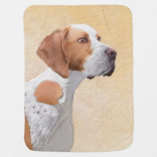 Pointer Painting - Cute Original Dog Art Baby Blanket