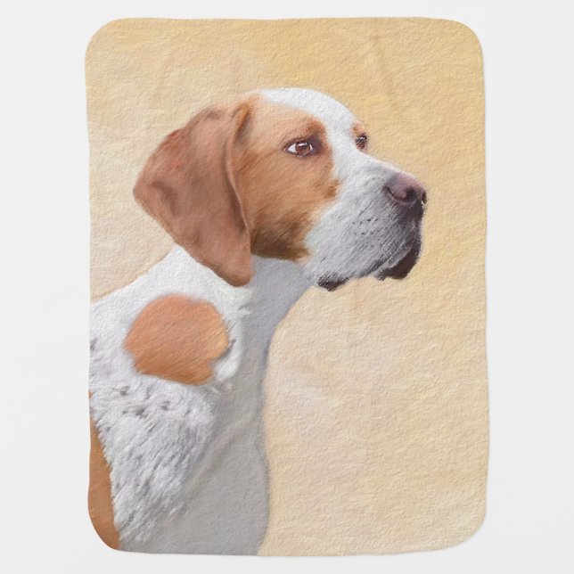 Pointer Painting - Cute Original Dog Art Baby Blanket (Front)