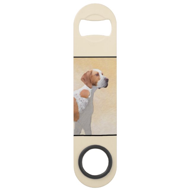 Pointer Painting - Cute Original Dog Art Bar Key (Back)