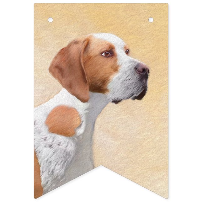 Pointer Painting - Cute Original Dog Art Bunting Flags (First Flag)