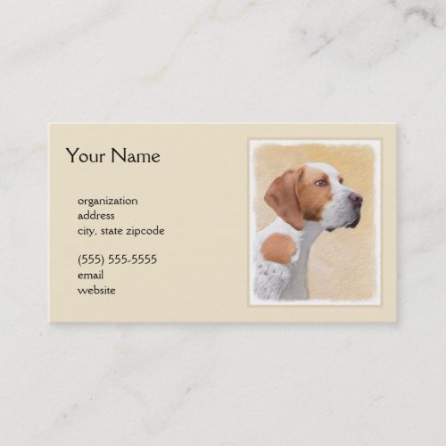 Pointer Painting _ Cute Original Dog Art Business Card