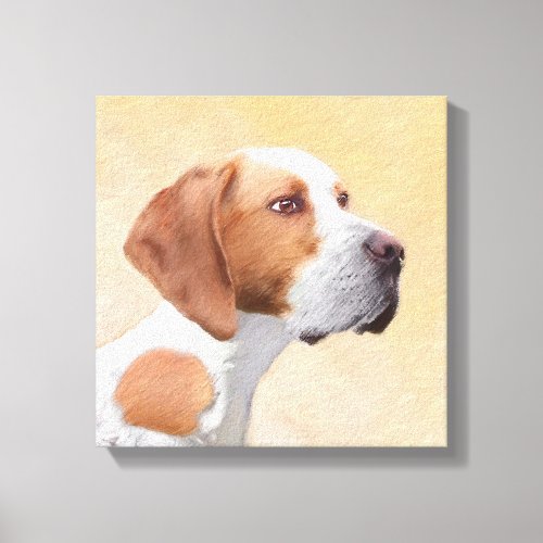 Pointer Painting _ Cute Original Dog Art Canvas Print