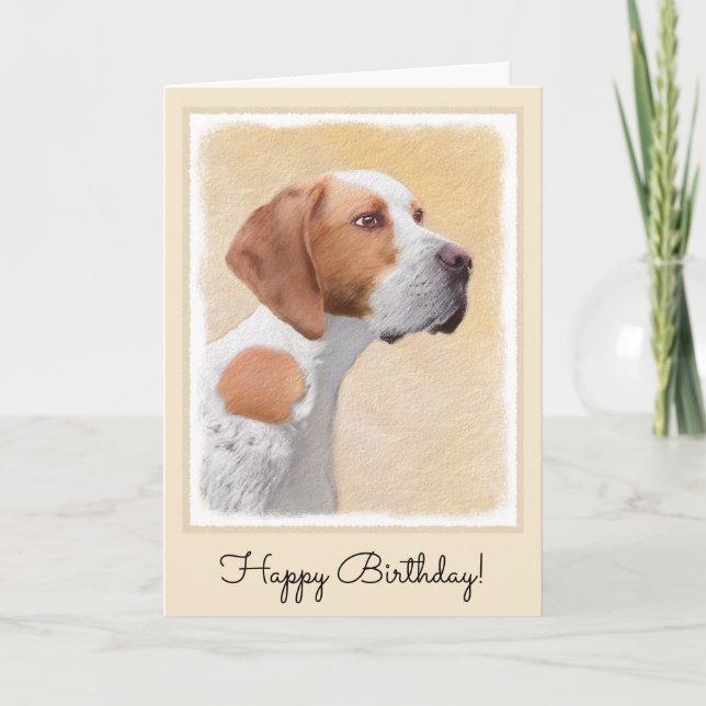 Pointer Painting - Cute Original Dog Art Card (Front)