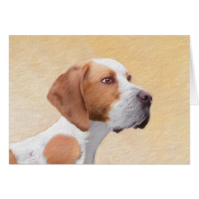Pointer Painting - Cute Original Dog Art Cards (Front Horizontal)