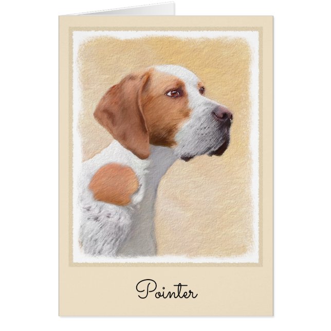 Pointer Painting - Cute Original Dog Art Cards (Front)