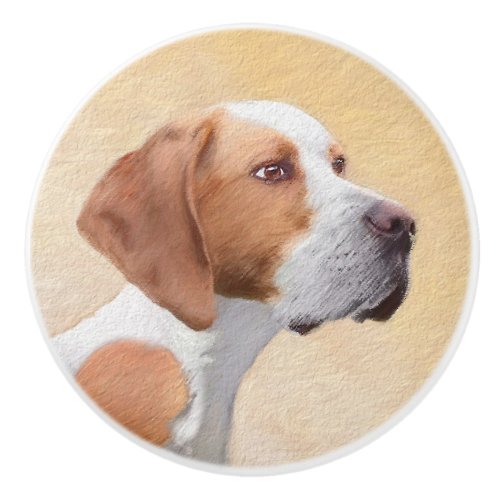 Pointer Painting _ Cute Original Dog Art Ceramic Knob