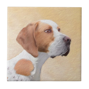 Pointer Painting - Cute Original Dog Art Ceramic Tile