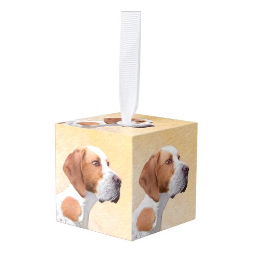 Pointer Painting _ Cute Original Dog Art Cube Ornament