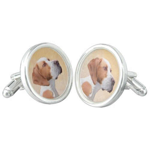 Pointer Painting _ Cute Original Dog Art Cufflinks