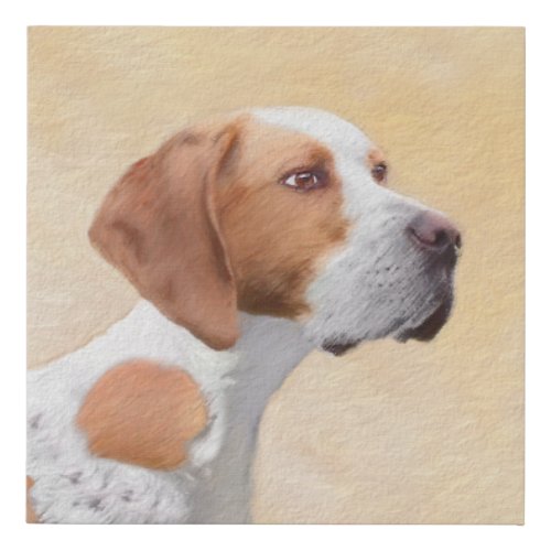 Pointer Painting _ Cute Original Dog Art Faux Canvas Print