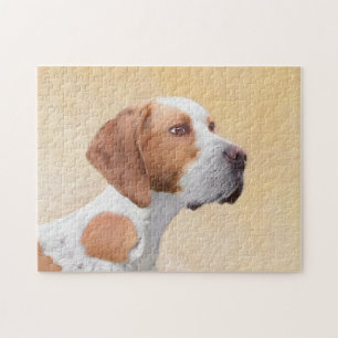 Pointer Painting - Cute Original Dog Art Jigsaw Puzzle