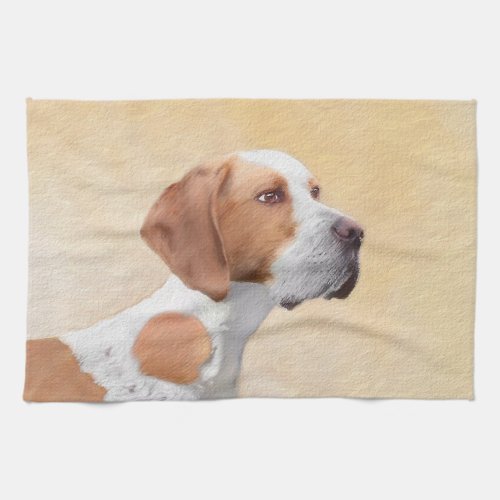 Pointer Painting _ Cute Original Dog Art Kitchen Towel