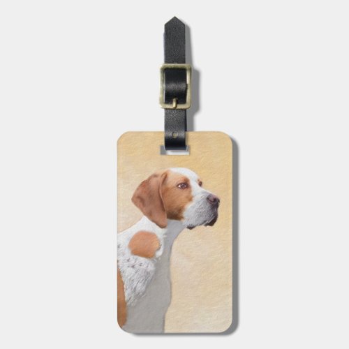 Pointer Painting _ Cute Original Dog Art Luggage Tag