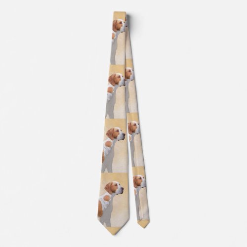 Pointer Painting _ Cute Original Dog Art Neck Tie